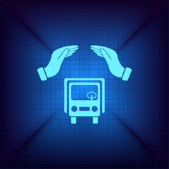 Vector illustration on a blue background