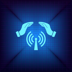 Vector illustration on a blue background