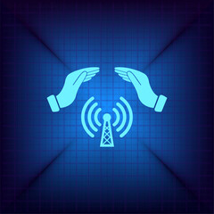 Vector illustration on a blue background