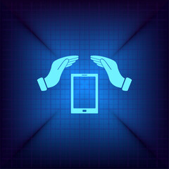 Vector illustration on a blue background