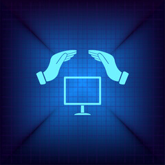 Vector illustration on a blue background