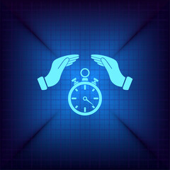 Vector illustration on a blue background