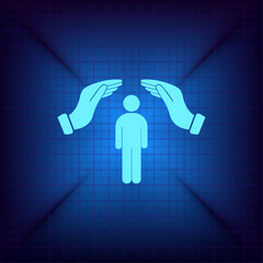 Vector illustration on a blue background