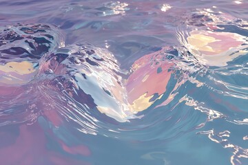 heart shaped water splash