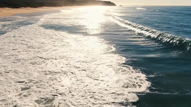 Powerful Ocean Waves Crashing and Surfing Footage.