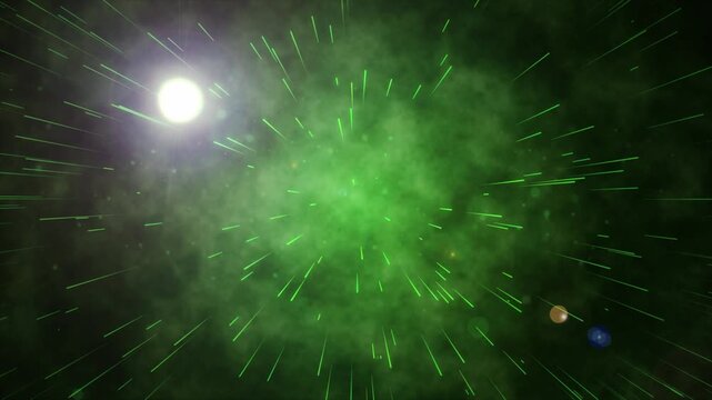 A simulation of space stars in movable condition.;