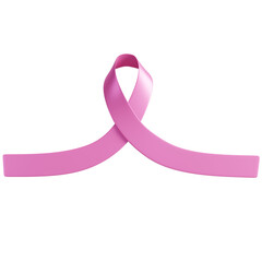 Pink Awareness Ribbon Symbol for Breast Cancer Awareness, Representing Hope, Support, and Solidarity.