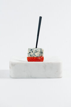 Blue Cheese and Strawberry Canap&eacute;