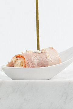 Prosciutto Roll with Cream Cheese and Pine Nuts