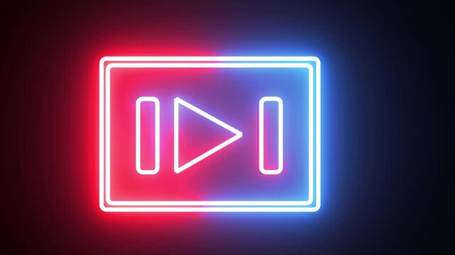A colourful video pause icon can be used in streaming.