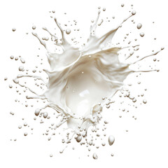 Splashing White Milk with Liquid Particles