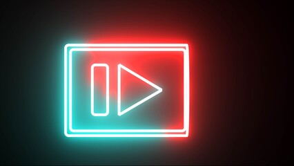 Fototapeta premium Video pause or play icon made with mixture of two different color.