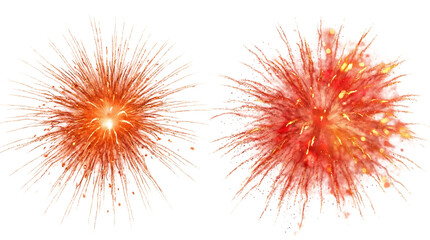 Dynamic bright red and orange explosion effects with glowing sparks and fiery debris elements