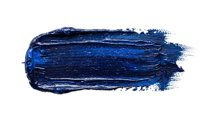 Rich indigo paint stroke with thick texture, ideal for creative and vibrant graphic elements