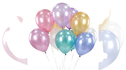 Beautiful Assortment of Pearlescent Balloons for Joyful Occasions and Festive Celebrations