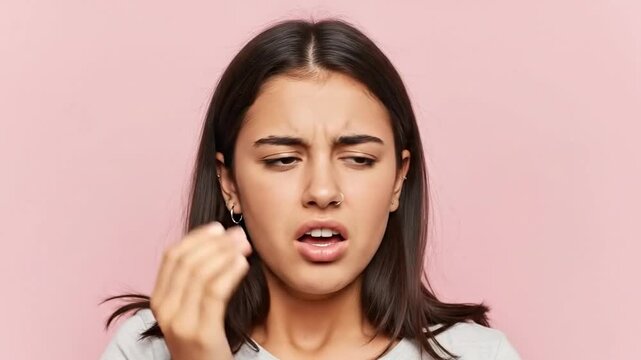 Annoyed Teenage Girl Performing Dramatic Face Palm 