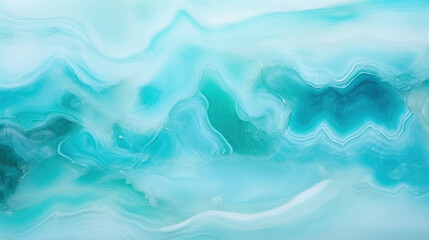 Aqua onyx marble features swirling patterns shades of blue and green, creating serene and calming atmosphere. smooth texture enhances its elegance
