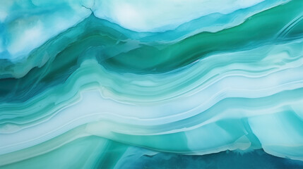 Obraz premium Stunning aqua onyx marble design featuring flowing waves of turquoise and teal, creating serene and calming atmosphere