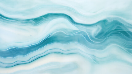Obraz premium Serene aqua onyx marble pattern with smooth, flowing lines creates calming visual effect. gentle waves of color evoke tranquility and elegance