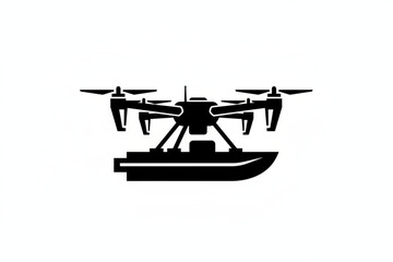 Drone Integrated Boat: Depicting a drone seamlessly integrated with a boat, an illustration of advanced technology and transport.