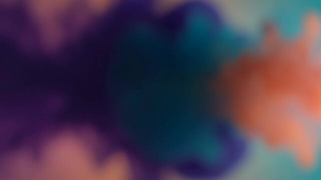 A vibrant display of swirling smoke blobs with colorful hues and dynamic motion against a soft, blurred background creating an abstract visual experience.