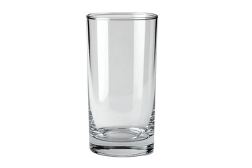 Empty Clear Glass on Plain Background