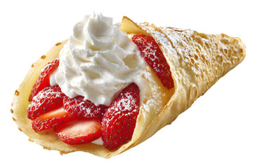 Strawberry and Whipped Cream Crepe