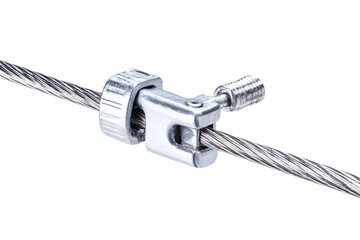 Close-up of Metal Cable Clamp
