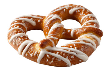 Close-up of Frosted Pretzel with Salt