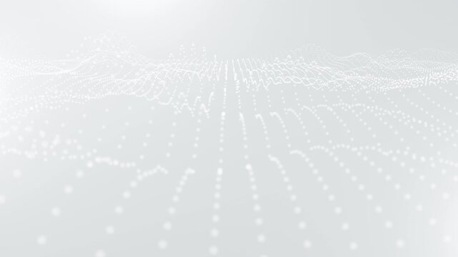 Abstract white smooth wavy lines gently flowing &ndash; 3D  Seamless 4K loop background	