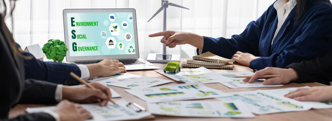 ESG environmental social governance policy for brisk business to set a standard to achieve high ESG score