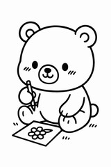 cute panda bear cub illustration cartoon teddy bear design © Sai-man