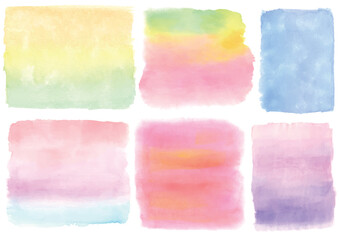 Pastel Watercolor Texture Background Vector Set