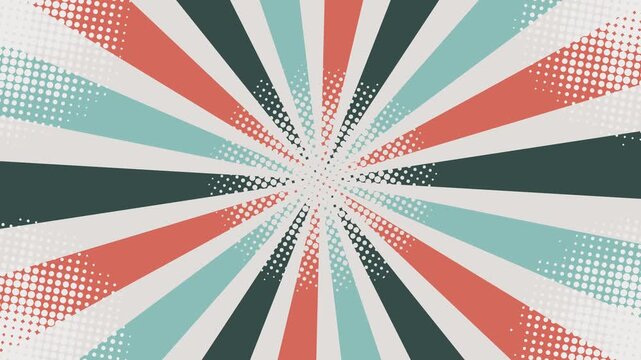 Grunge Circus Poster Vintage Sunburst Animation Looping Video