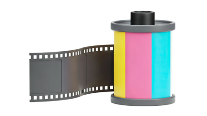 Film Roll with CMYK Colors