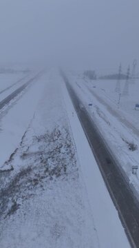 Winter Storm Hits Trans-Canada Hwy Near Winnipeg