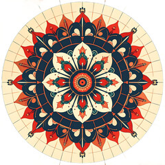 Intricate Mandala Design with Geometric Patterns.
