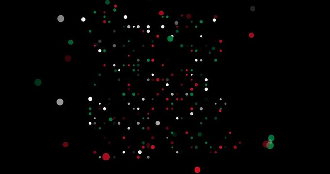 Data Visualization Graphics with Falling Circles Creating Egypt Map