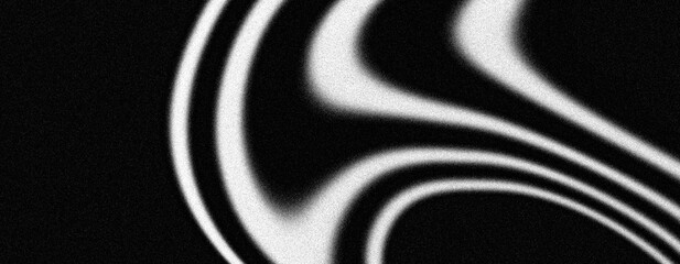 Abstract black and white noise texture background, minimal grunge wavy lines, grainy monochrome poster header backdrop design