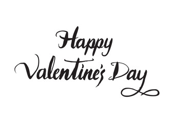 素敵な手書きのカリグラフィー、Happy Valentine's Day