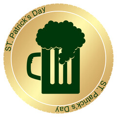 Vector illustration of coins for St. Patrick's Day background