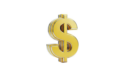 Obraz premium Golden Dollar Sign Symbol