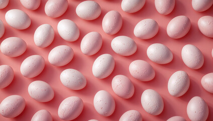 春のイベント案内に使えるイースターエッグのパステル柄背景素材.生成AI