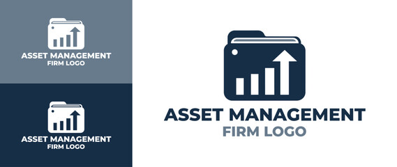 Fototapeta premium Asset Management Logo Modern Minimalist Corporate Finance