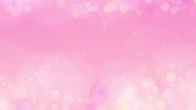 ピンクのキラキラ背景ループ動画 / Pink sparkling glitter particles loop background video