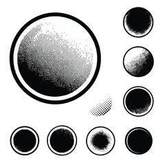 Collection of Black and White Circles.