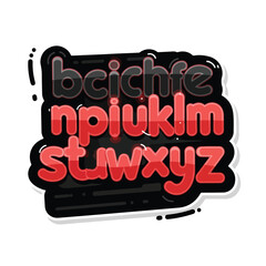 Colorful Alphabet Letters in Black Box.