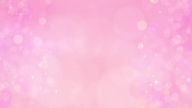 ピンクのキラキラ背景ループ動画 / Pink sparkling glitter particles loop background video