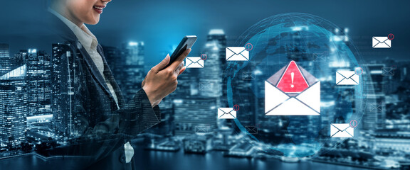 A cybersecurity alert indicating a phishing scam or malware threat. This dangerous email requires...