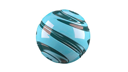 Obraz premium Abstract Blue Swirled Sphere
